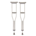 Muletas Medline de acero estándar con botón pulsador, tamaño juvenil, capacidad de peso de 350 lb