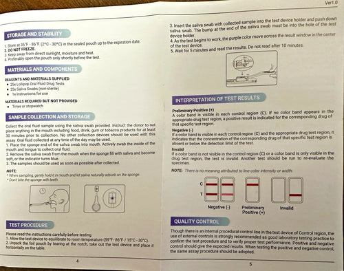 10 Panel Oral Saliva Fluid Lollipop Drug Test