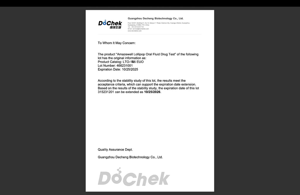 5 Panel Oral Saliva Fluid Lollipop Drug Test No THC - 156