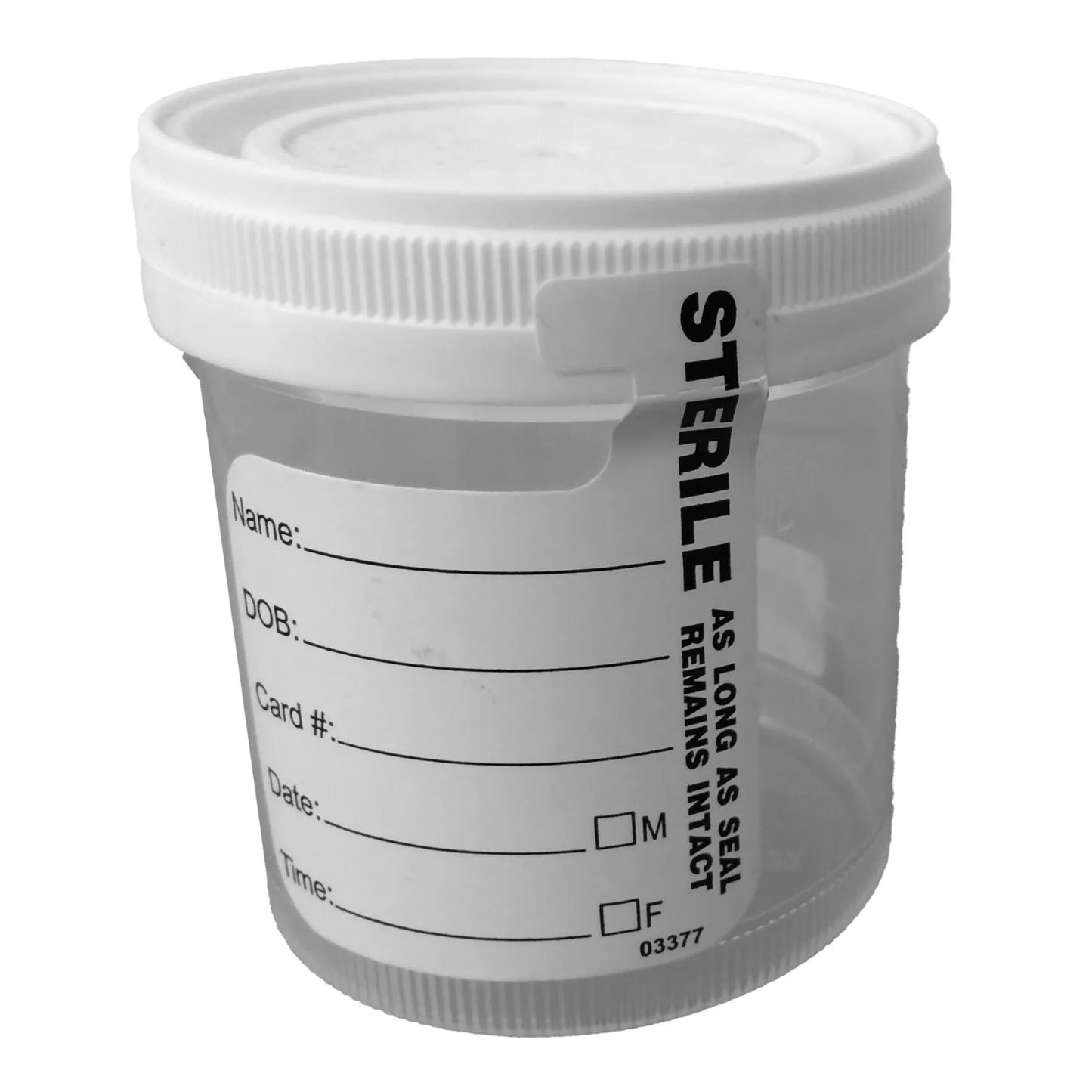 Specimen Cup Container with Temperature Strip Galipot 90 mL (3 oz.) Screw Cap