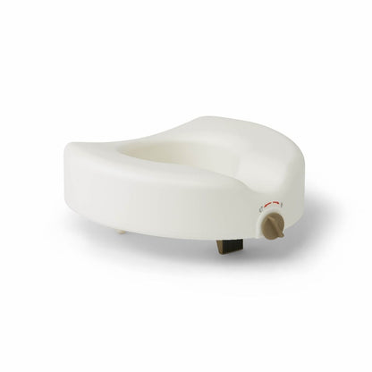 Medline Elevated Locking Toilet Seat No Arms, 350lb Capacity 1Ct