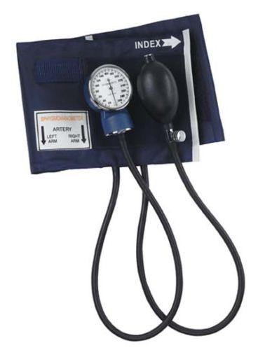Aneroid Sphygmomanometer with Blue Nylon Cuff, Large Adult Blood Pressure Cuff - Scrubsnmed