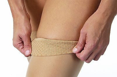 Jobst Women's Ultrasheer Thigh High 15-20 mmHg Close Toe W/ Lace Silicone Strip Top Band - Scrubsnmed