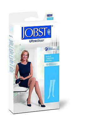 Jobst Women's Ultrasheer Thigh High 15-20 mmHg Close Toe W/ Lace Silicone Strip Top Band - Scrubsnmed