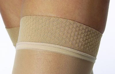 Jobst Women's Ultrasheer Thigh High 15-20 mmHg Close Toe W/ Lace Silicone Strip Top Band - Scrubsnmed