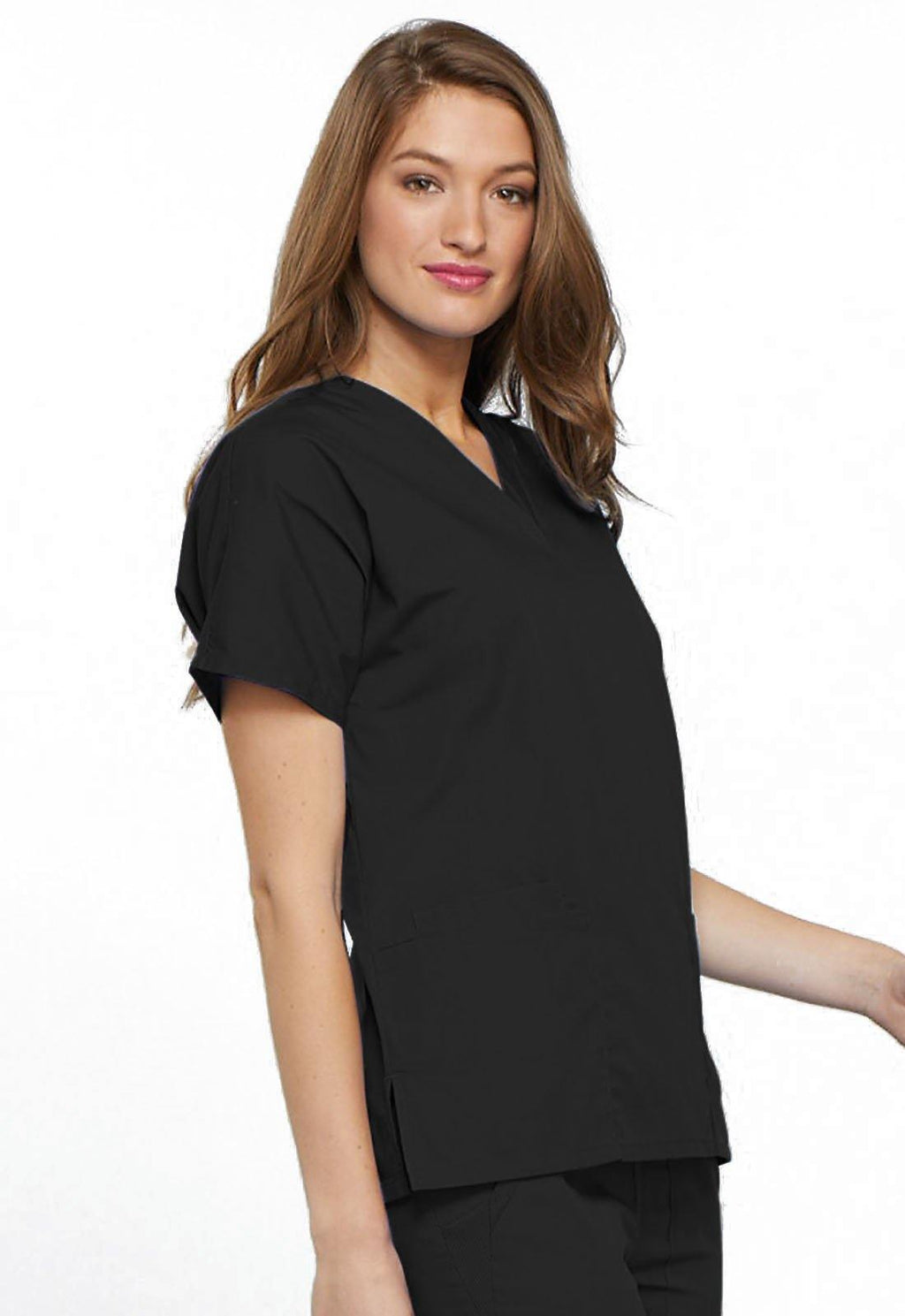 Cherokee WorkWear Originals V-Neck Scrub Top Black 4700 - Scrubsnmed