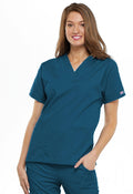 Cherokee WorkWear Originals V-Neck Scrub Top Caribbean Blue 4700 - Scrubsnmed