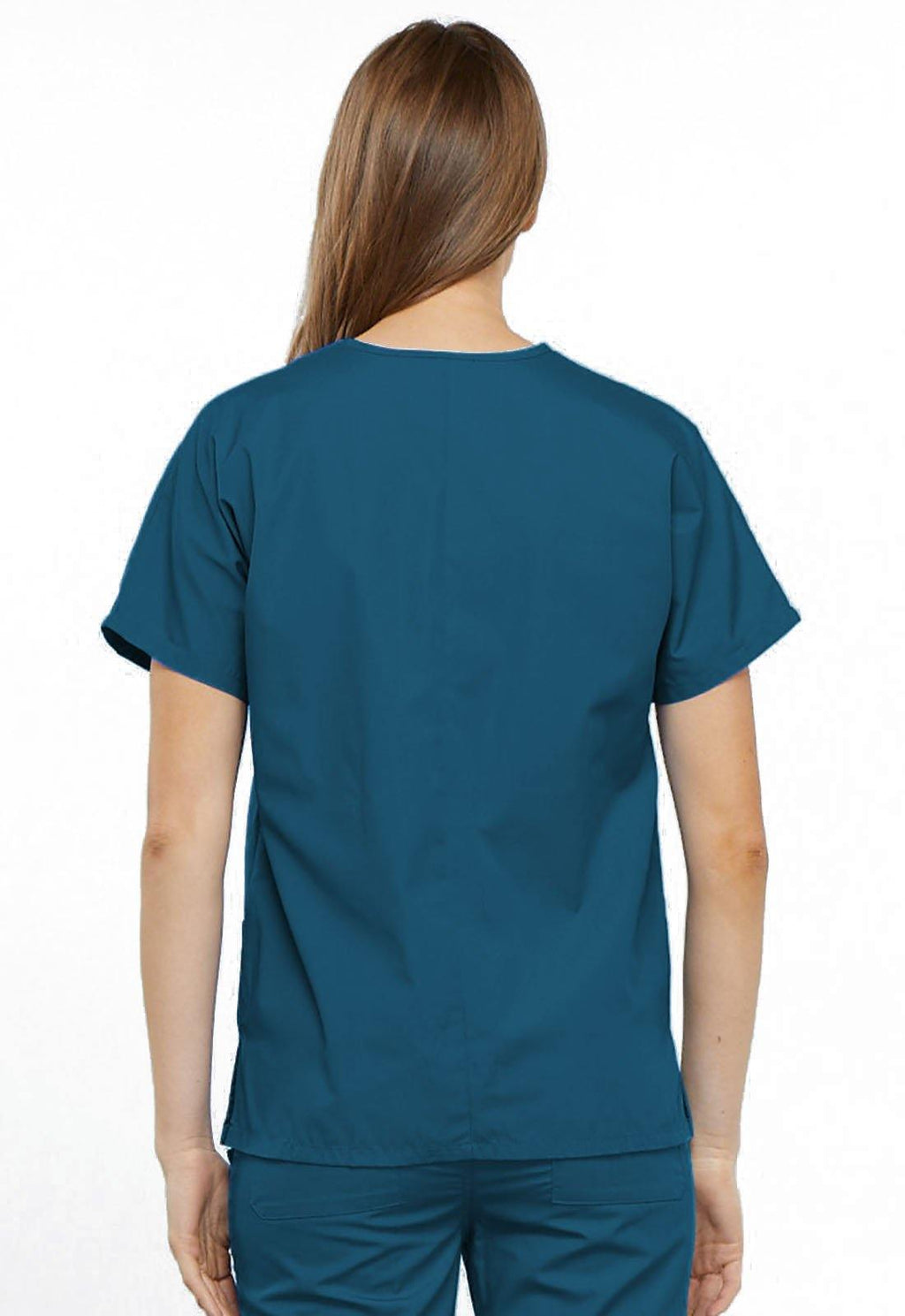 Cherokee WorkWear Originals V-Neck Scrub Top Caribbean Blue 4700 - Scrubsnmed