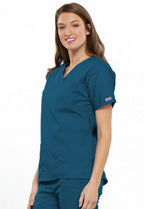 Cherokee WorkWear Originals V-Neck Scrub Top Caribbean Blue 4700 - Scrubsnmed