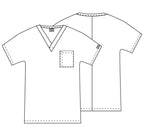 Cherokee WorkWear Originals Unisex V-Neck Tunic in Black - Scrubsnmed