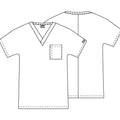 Cherokee WorkWear Originals Unisex V-Neck Tunic in Pewter - Scrubsnmed