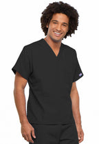 Cherokee WorkWear Originals Unisex V-Neck Tunic in Black - Scrubsnmed