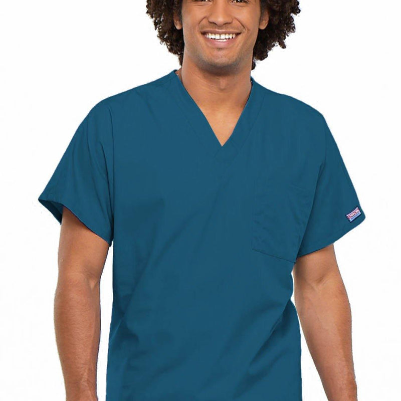 Cherokee WorkWear Originals Unisex V-Neck Tunic in Caribbean - Scrubsnmed