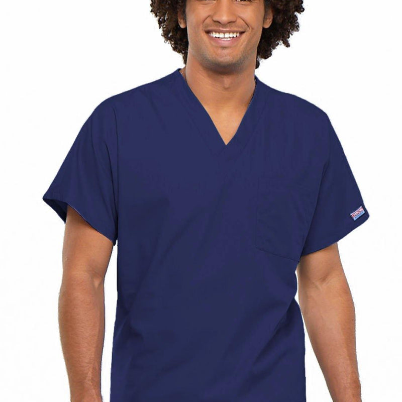 Cherokee WorkWear Originals Unisex V-Neck Tunic in Navy - Scrubsnmed
