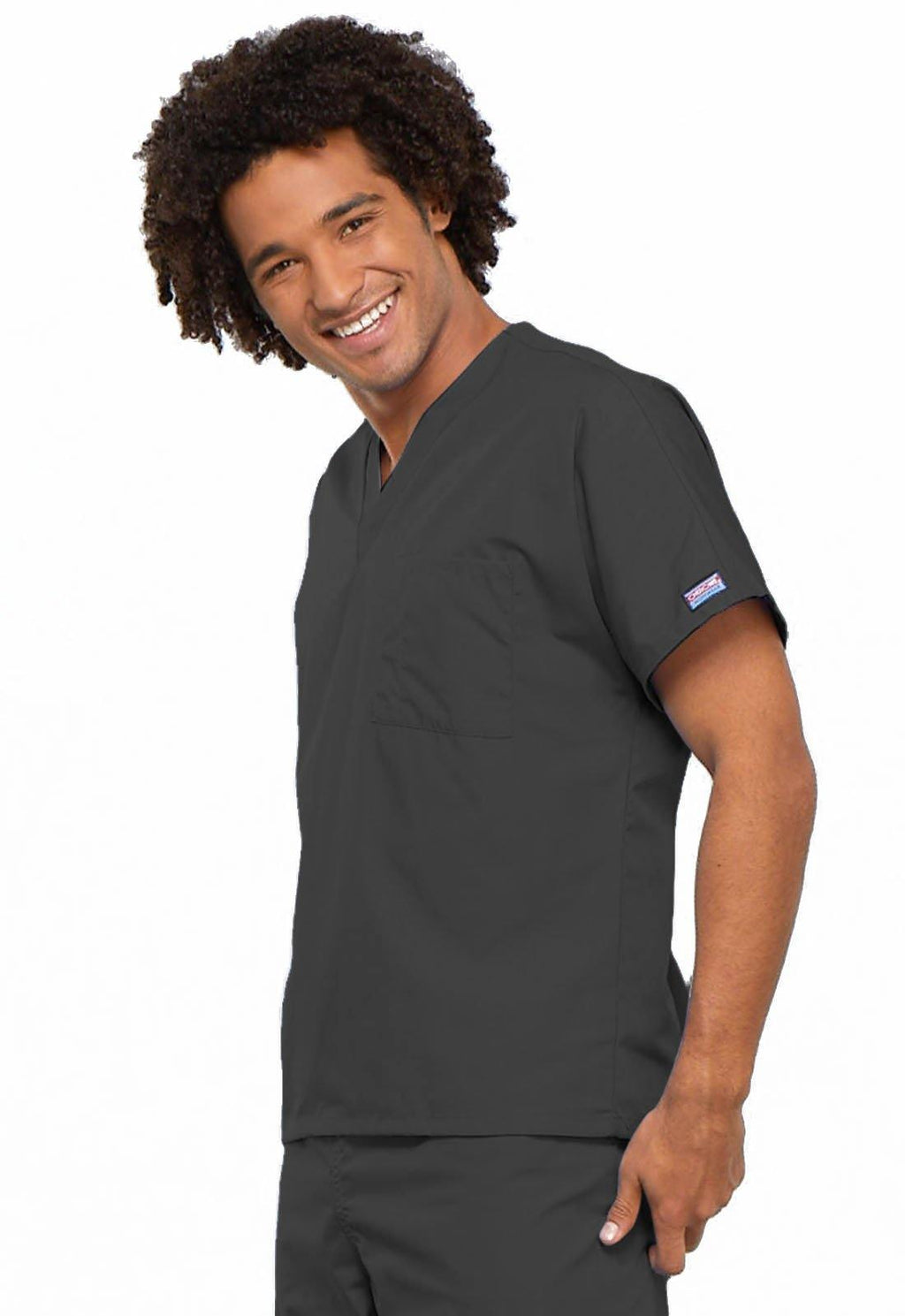 Cherokee WorkWear Originals Unisex V-Neck Tunic in Pewter - Scrubsnmed