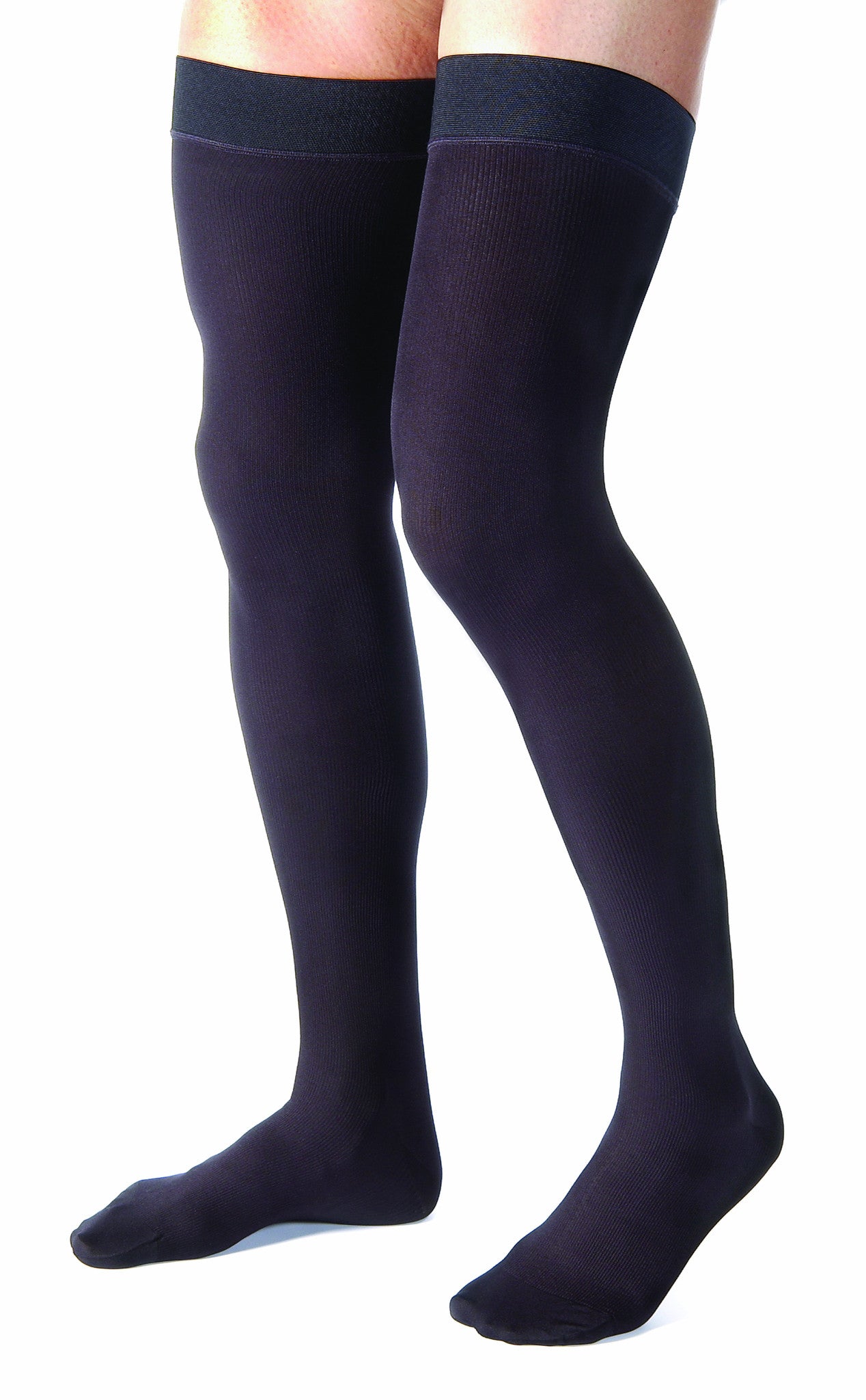 Jobst For Men 15-20 mmHg Compression Thigh High Close Toe With Silicone Dot Band - Scrubsnmed