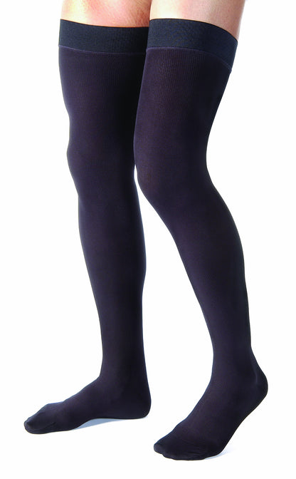 Jobst For Men 15-20 mmHg Compression Thigh High Close Toe With Silicone Dot Band - Scrubsnmed