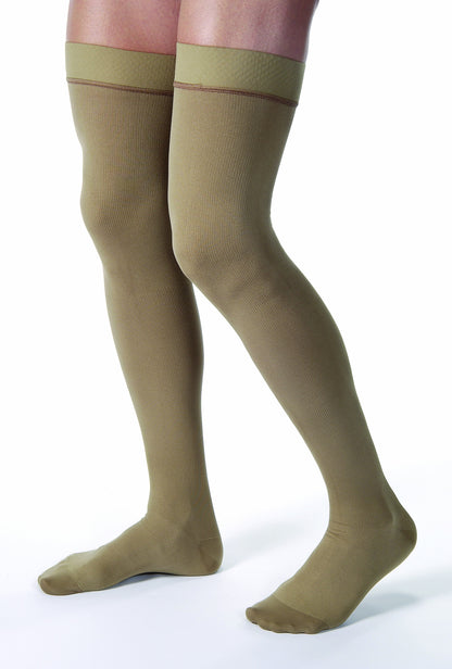 Jobst For Men 15-20 mmHg Compression Thigh High Close Toe With Silicone Dot Band - Scrubsnmed